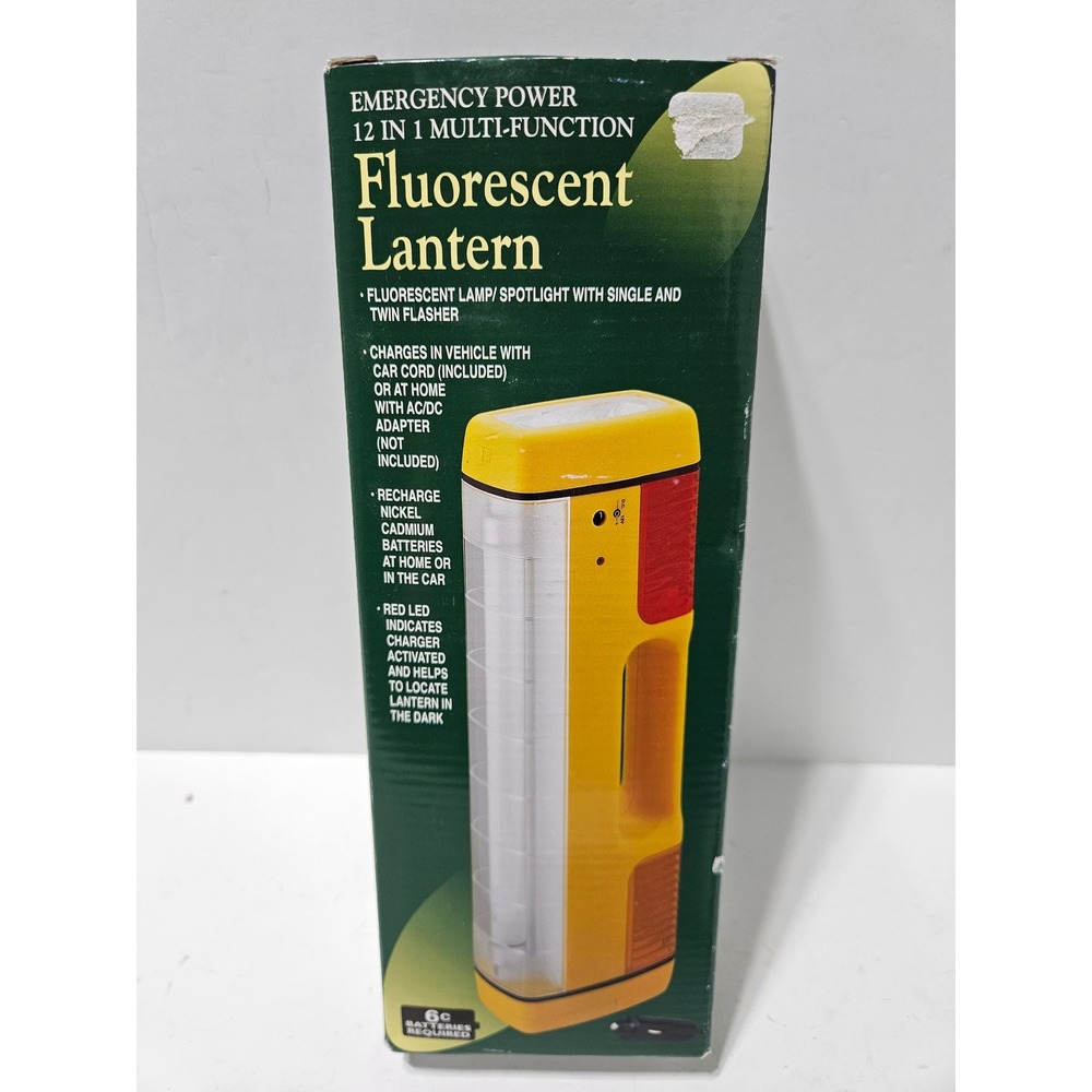 12 In 1 Multi-Function Fluorescent Lantern Emergency Power Yellow 8842-04